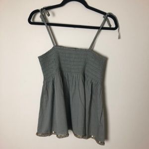 🤗 Antilia Femme Striped Sleeveless Green top